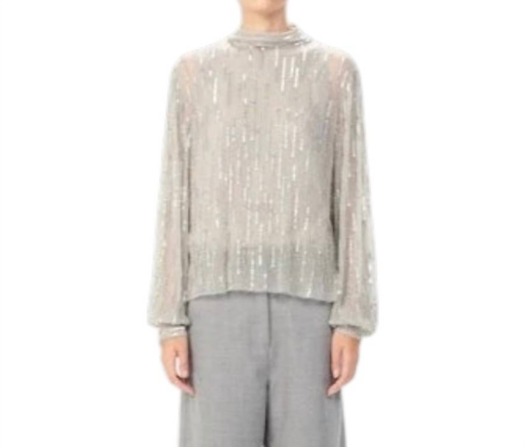 Maria Cher - Lagui Lark Long Sleeve Mock Neck Blouse
