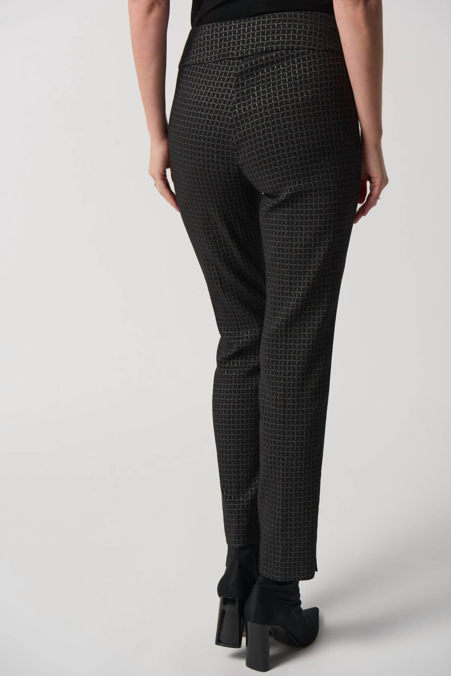Joseph Ribkoff - Woven Jacquard Slim-fit Pants