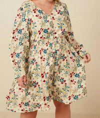 Hayden La - Floral Print Button Up Smocked Dress