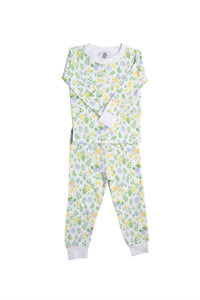 THE PROPER PEONY Kids Hatch Pajama Set in green - kids' sleepwear