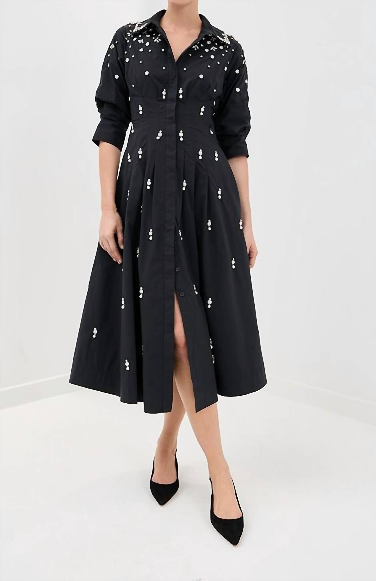 Simkhai - Jazz Embellished Pintuck Midi Dress