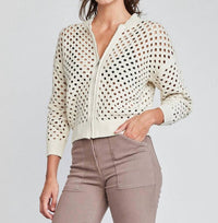 Self Contrast - Maggie Fishnet Cardigan