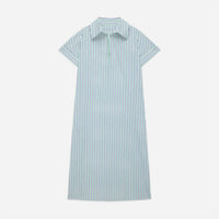 WE-AR4 Darla Midi Dress in purple green stripe - women's dress - alternate view