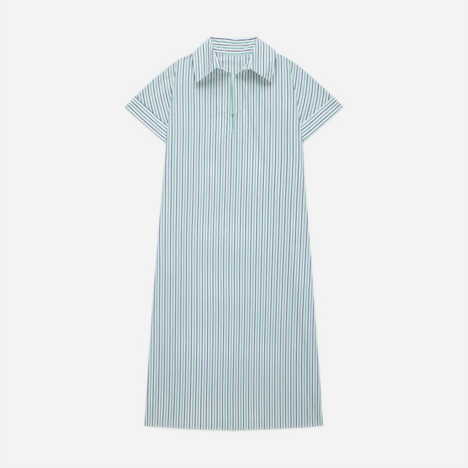 WE-AR4 Darla Midi Dress in purple green stripe - women's dress - alternate view