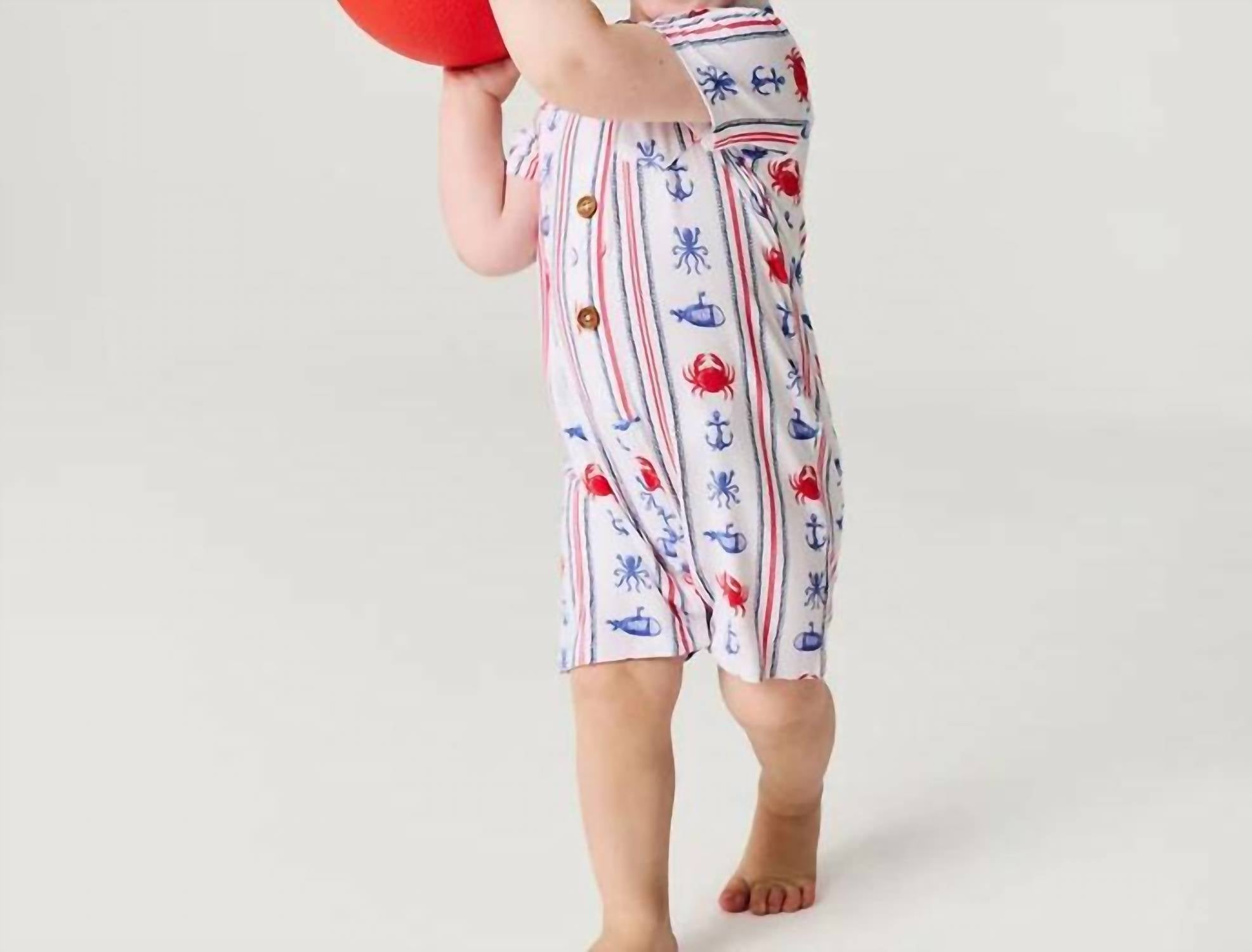 Posh Peanut - Kids Connor Collared Henley Shortall