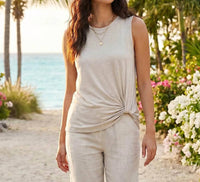 Karen Kane - Sleeveless Pick-Up Top