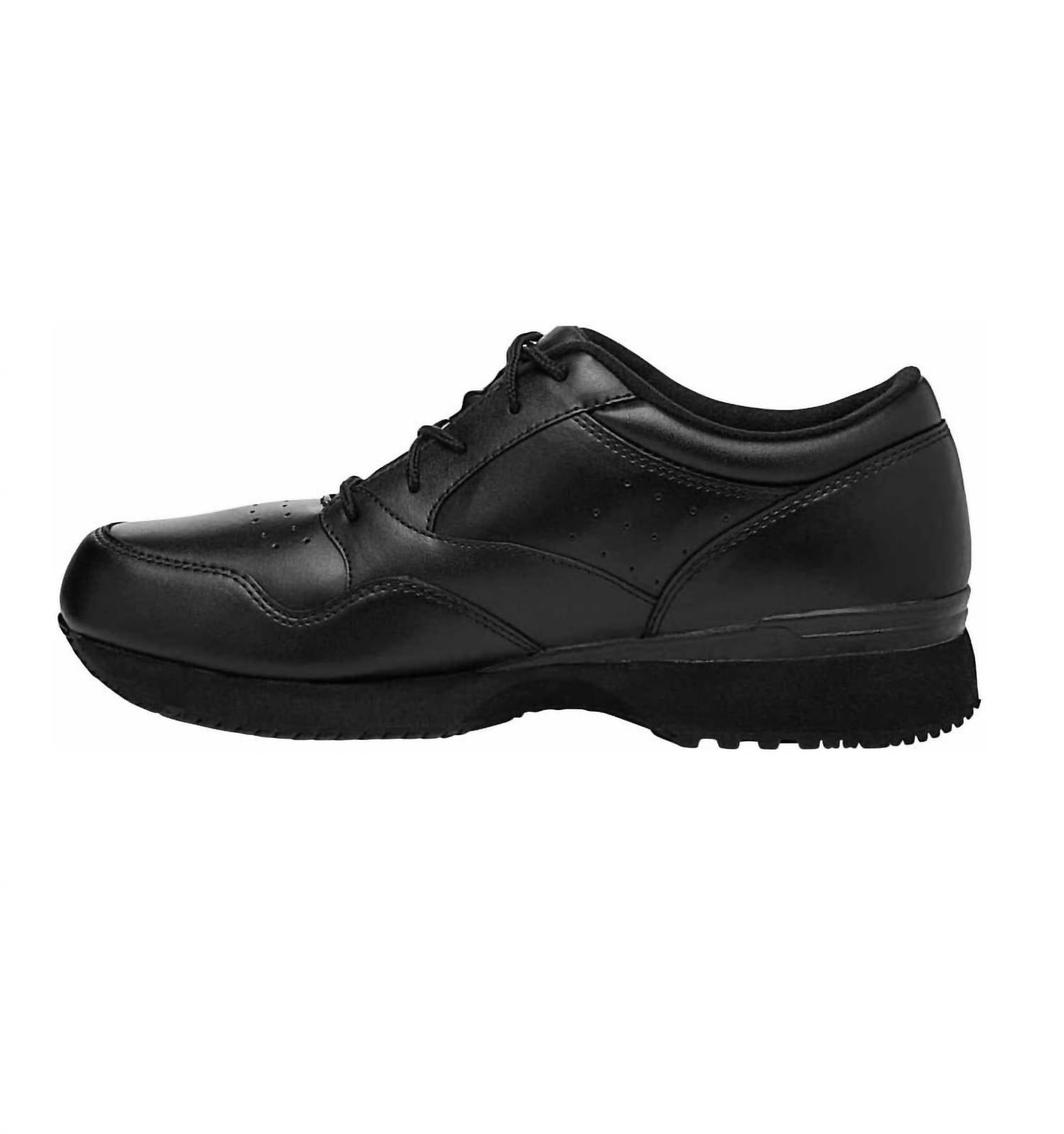 PROPET Men's Life Walker Lace Shoes in black - men's shoe - alternate view
