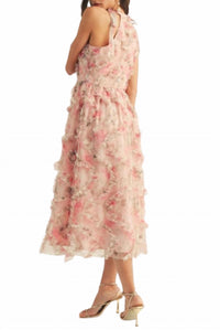 Just Me - Halter Neck Prill Detailed Midi Dress