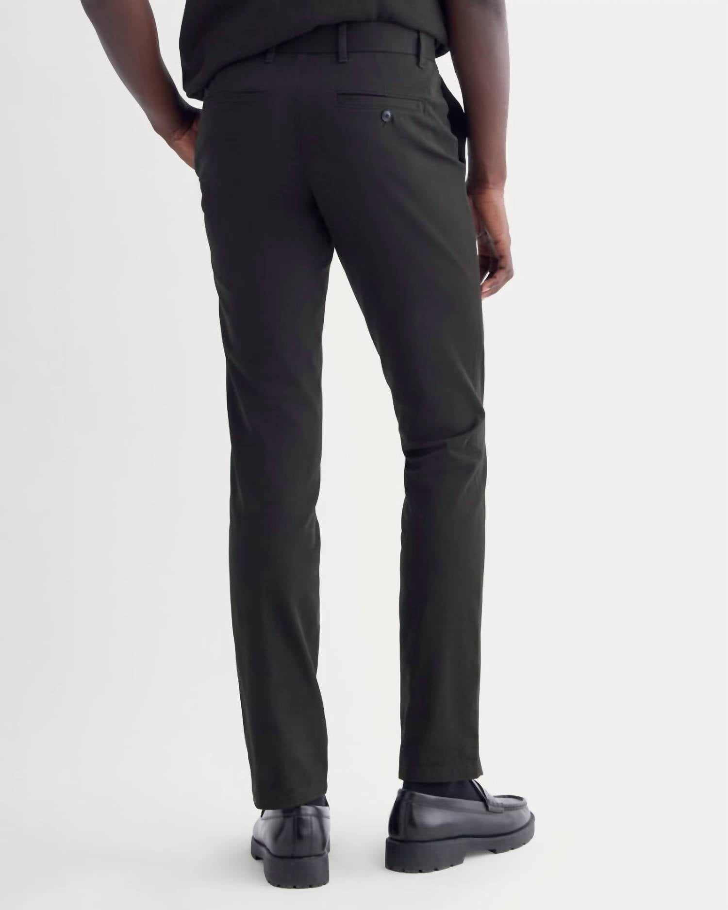 Everlane Performance Slim Fit Chino Pants in black - men's pants - detail view