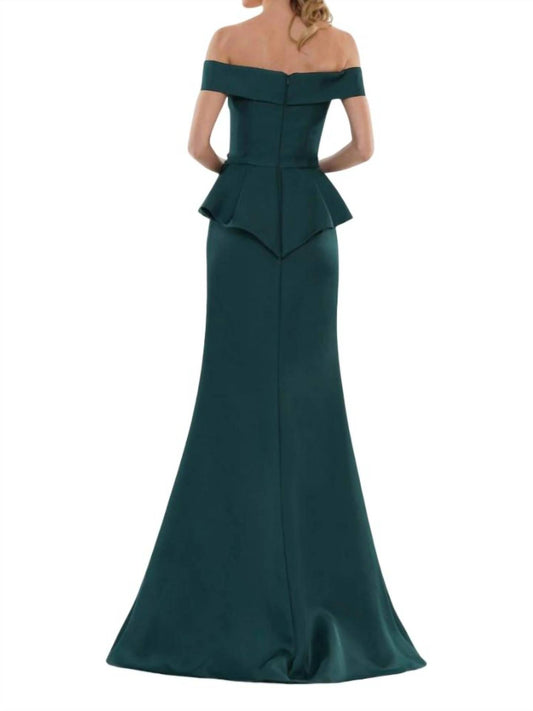 Colors Dress - Peplum Off The Shoulder Gown
