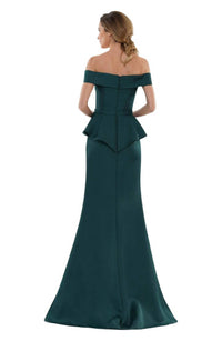 Colors Dress - Peplum Off The Shoulder Gown