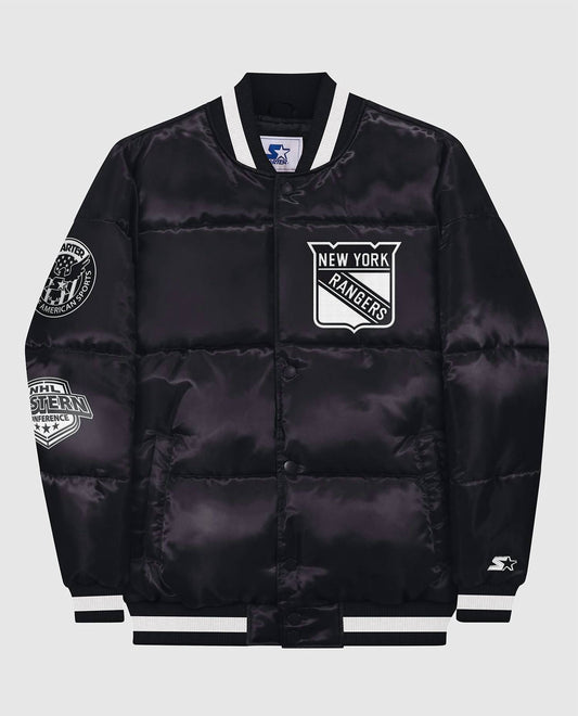 Starter - Men's New York Rangers Down Fill Puffer Jacket