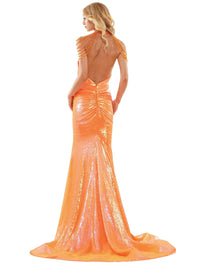 Colors Dress - Halter Beaded Prom Gown