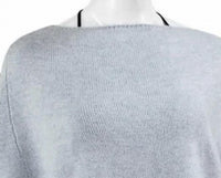 Mitchie's Matchings Women's Knit Poncho in grey - women's sweater - detail view
