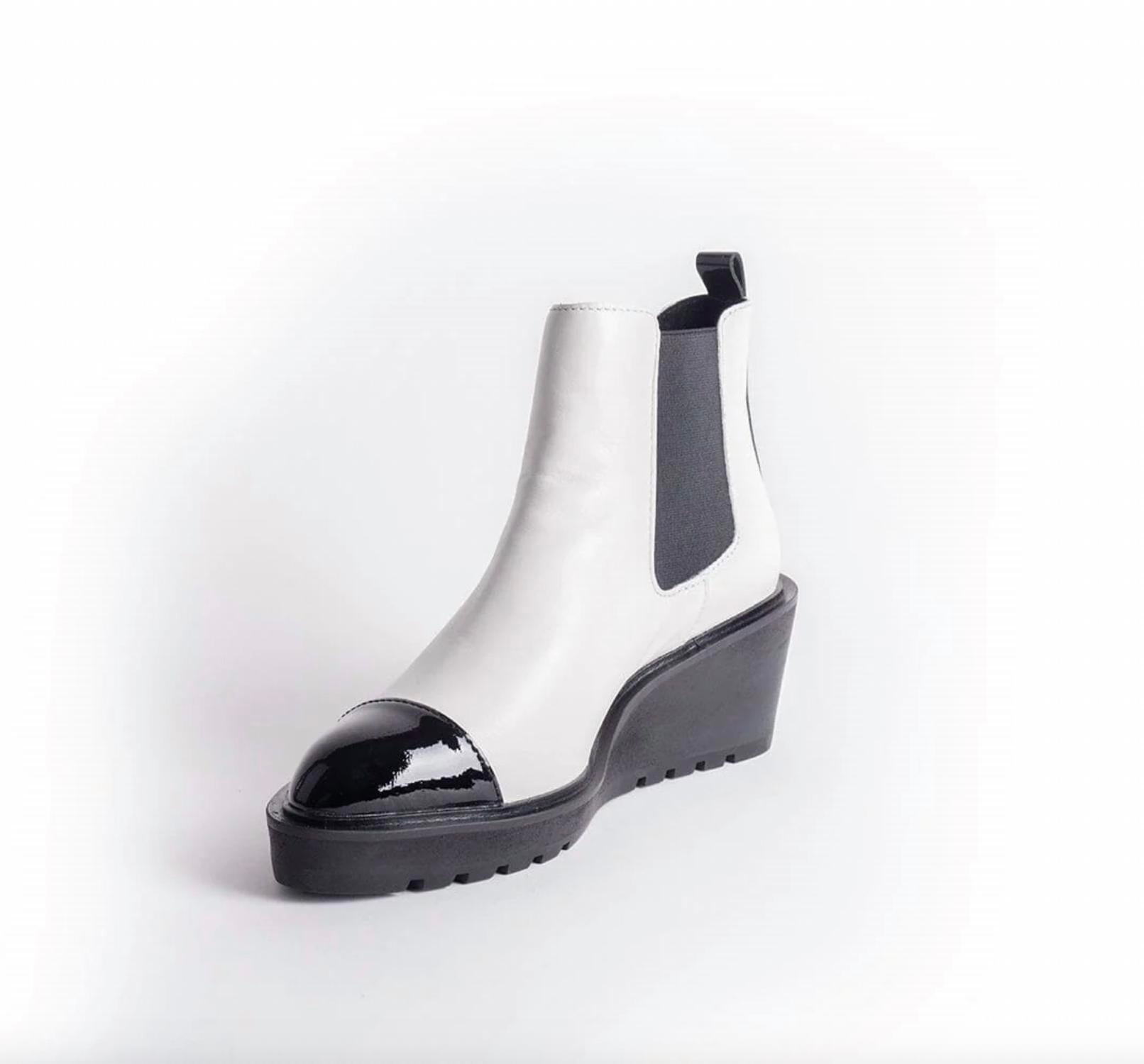 CECELIA NEW YORK Women's Gemmain Boots in black white - women's shoe - alternate view