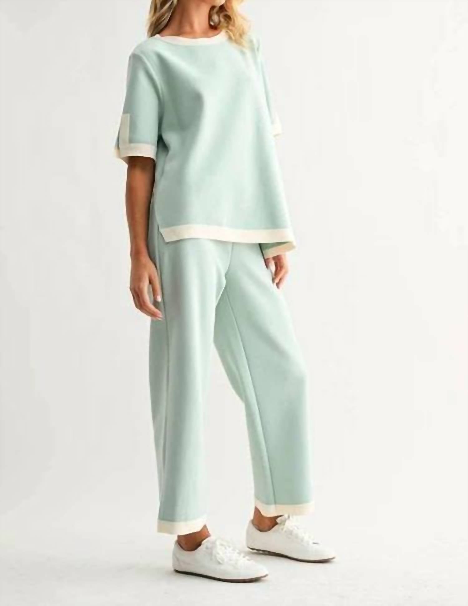 Joh - Women's Kaya Crepe Knit Top And Kiara Pant Set