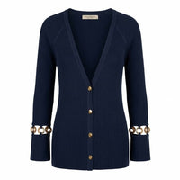 PAOLA BERNARDI Women's Beatriz Cardigan in navy - women's cardigan