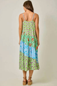 Mystree - Seaside Meadows Tiered Midi Dress