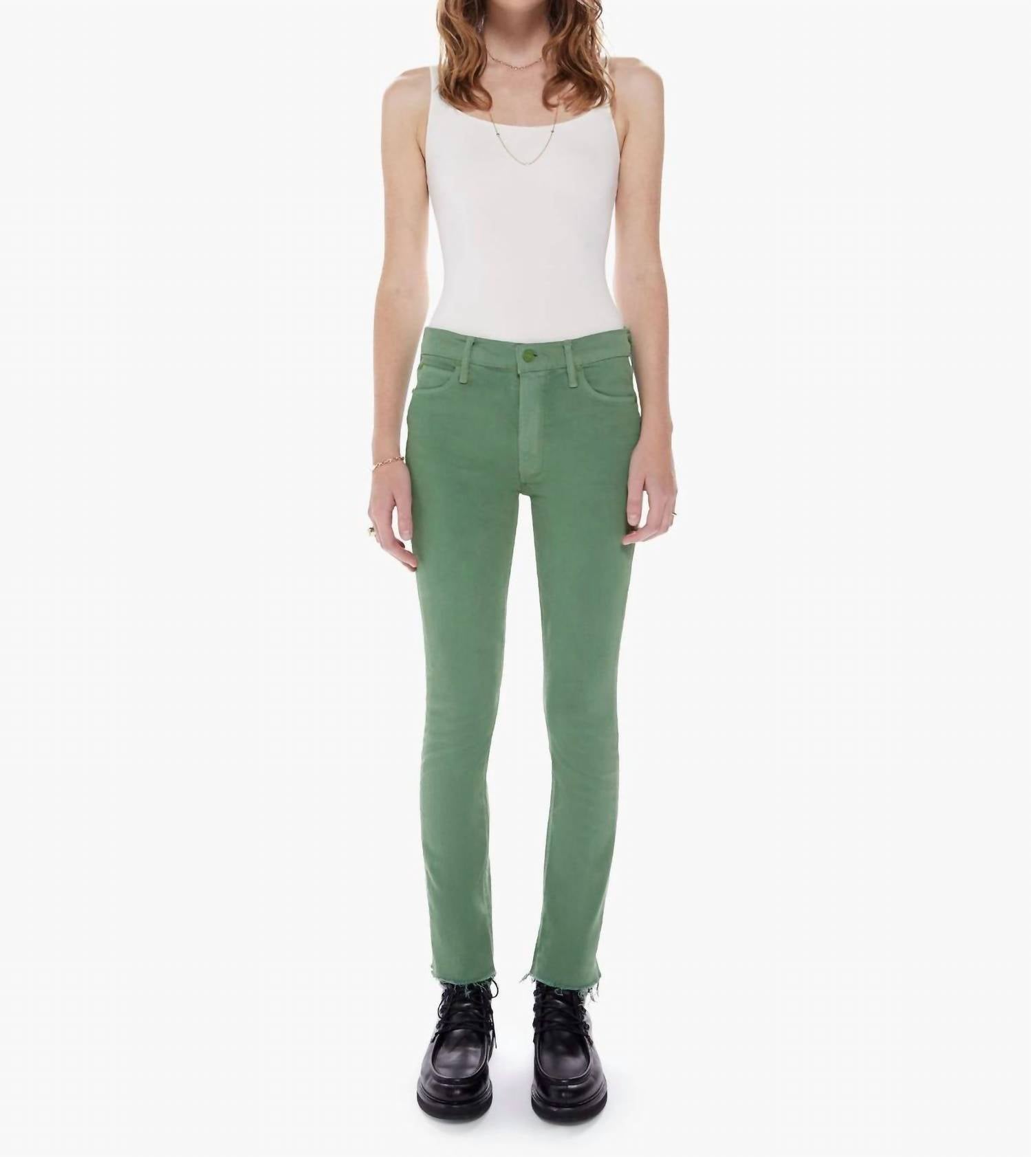 Mother - Mid Rise Dazzler Ankle Fray Denim
