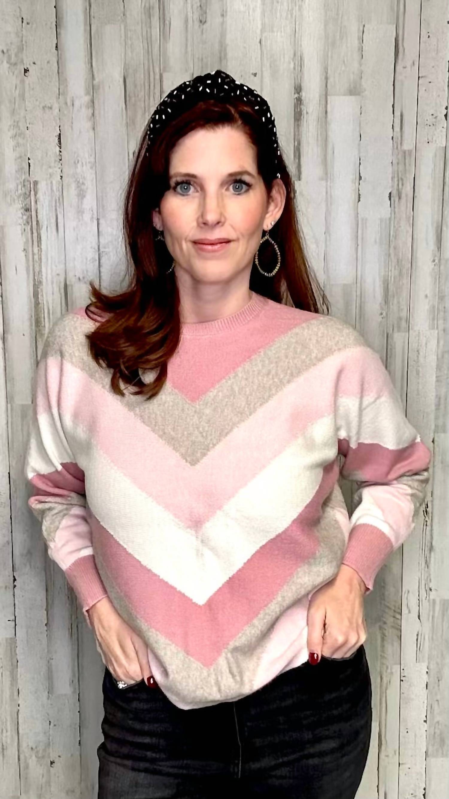 Charlie B - Marlow Mitered Stripe Sweater