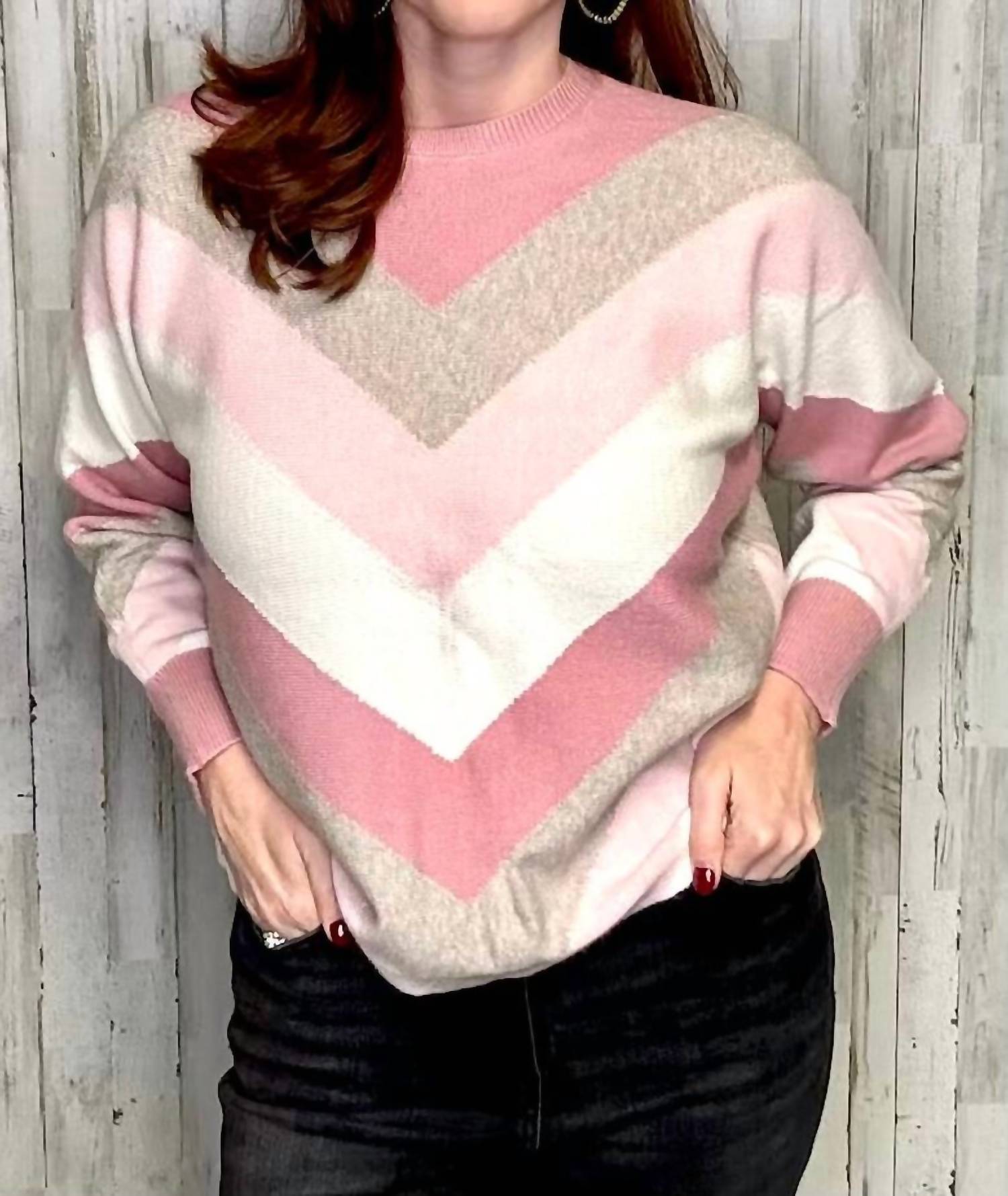 Charlie B - Marlow Mitered Stripe Sweater