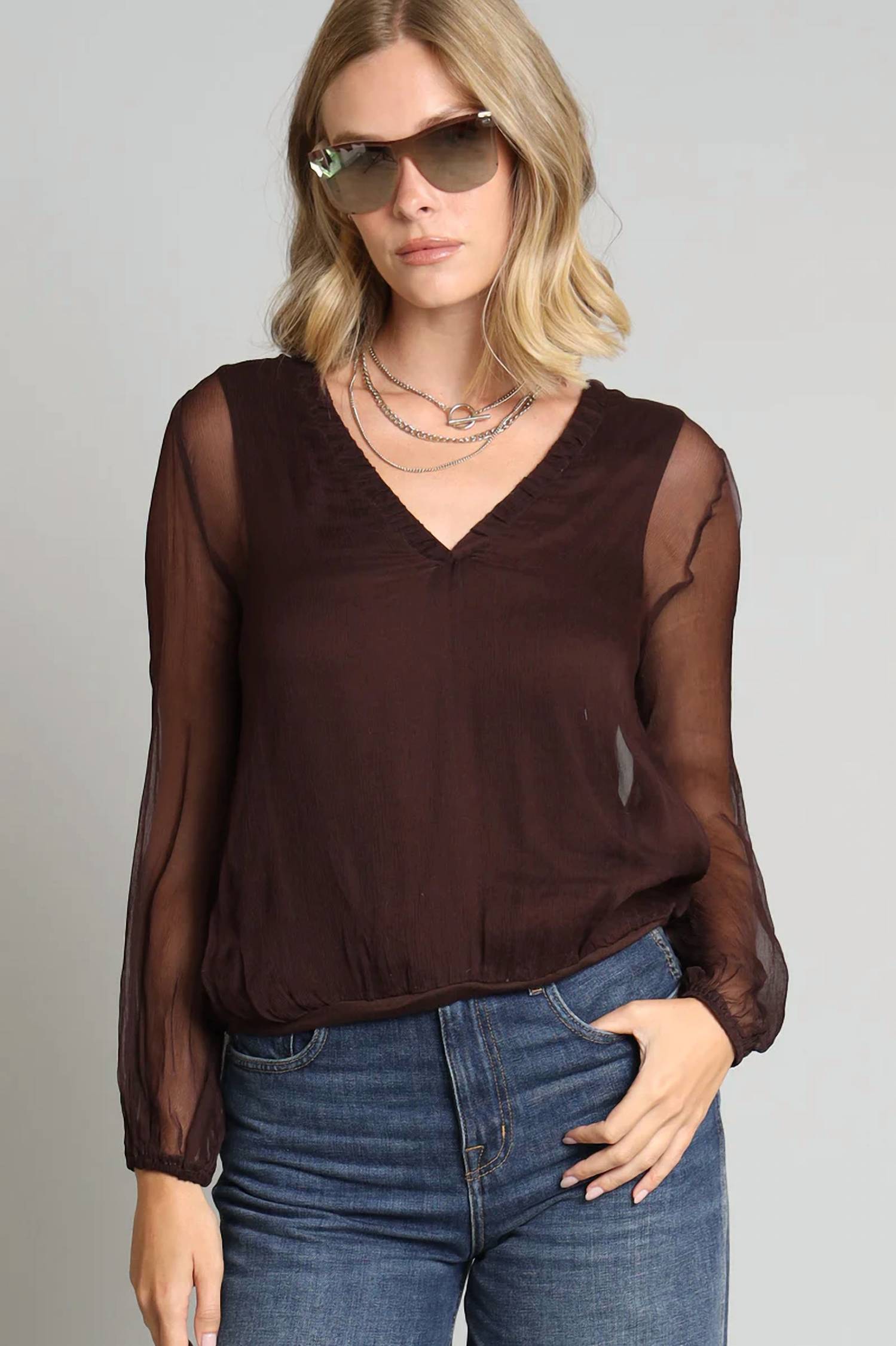 Lola & Sophie - Crinkle Chiffon Top