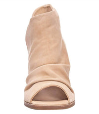 42 Gold - Women's Slip On Open Toe Heel