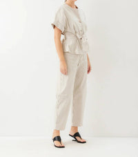 Fifteen Twenty - Women's Belted Button Up Top