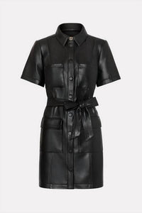 Milly - Haven Vegan Faux Leather Mini Dress