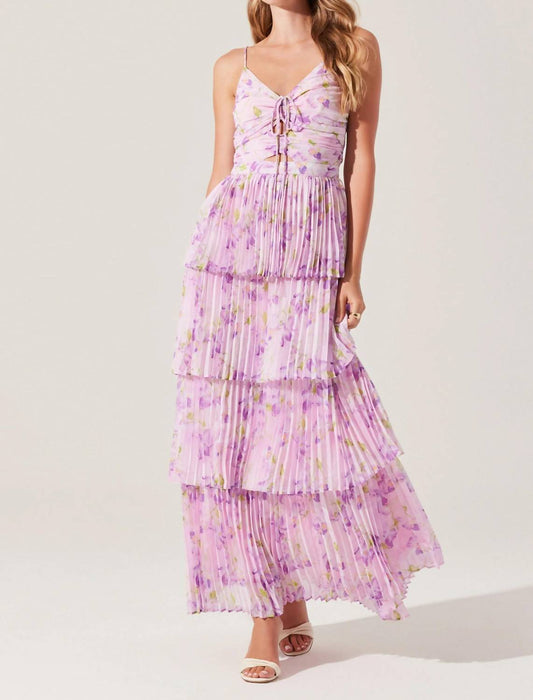 Astr - DAYTONA PLEATED FLORAL MAXI DRESS