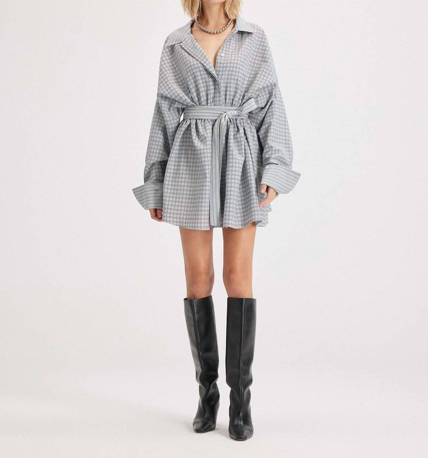 Theo The Label - Women's Echo Plaid Fit-and-flare Mini Dress