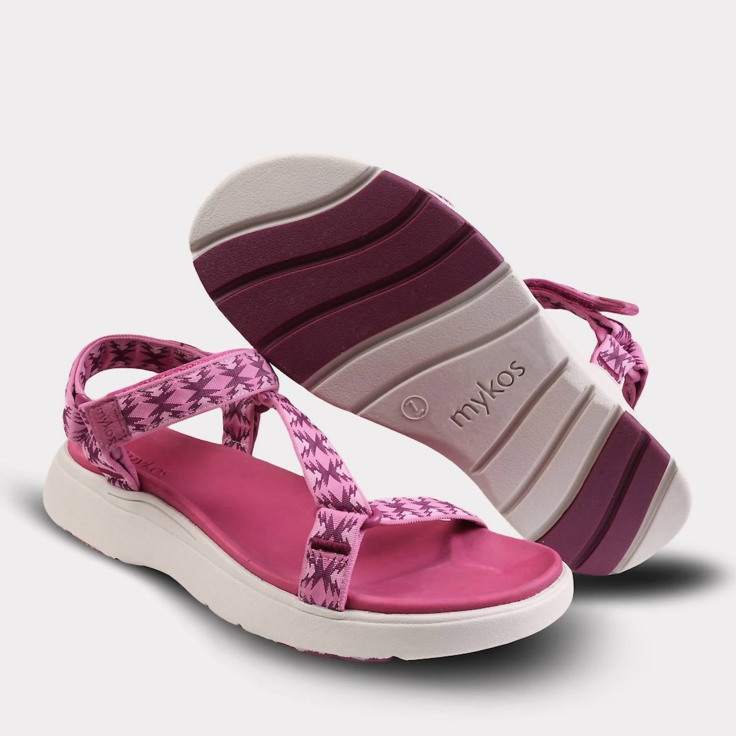 Mykos Women's Solstice Hook & Loop Sandal in fuchsia - women's sandal - view 9