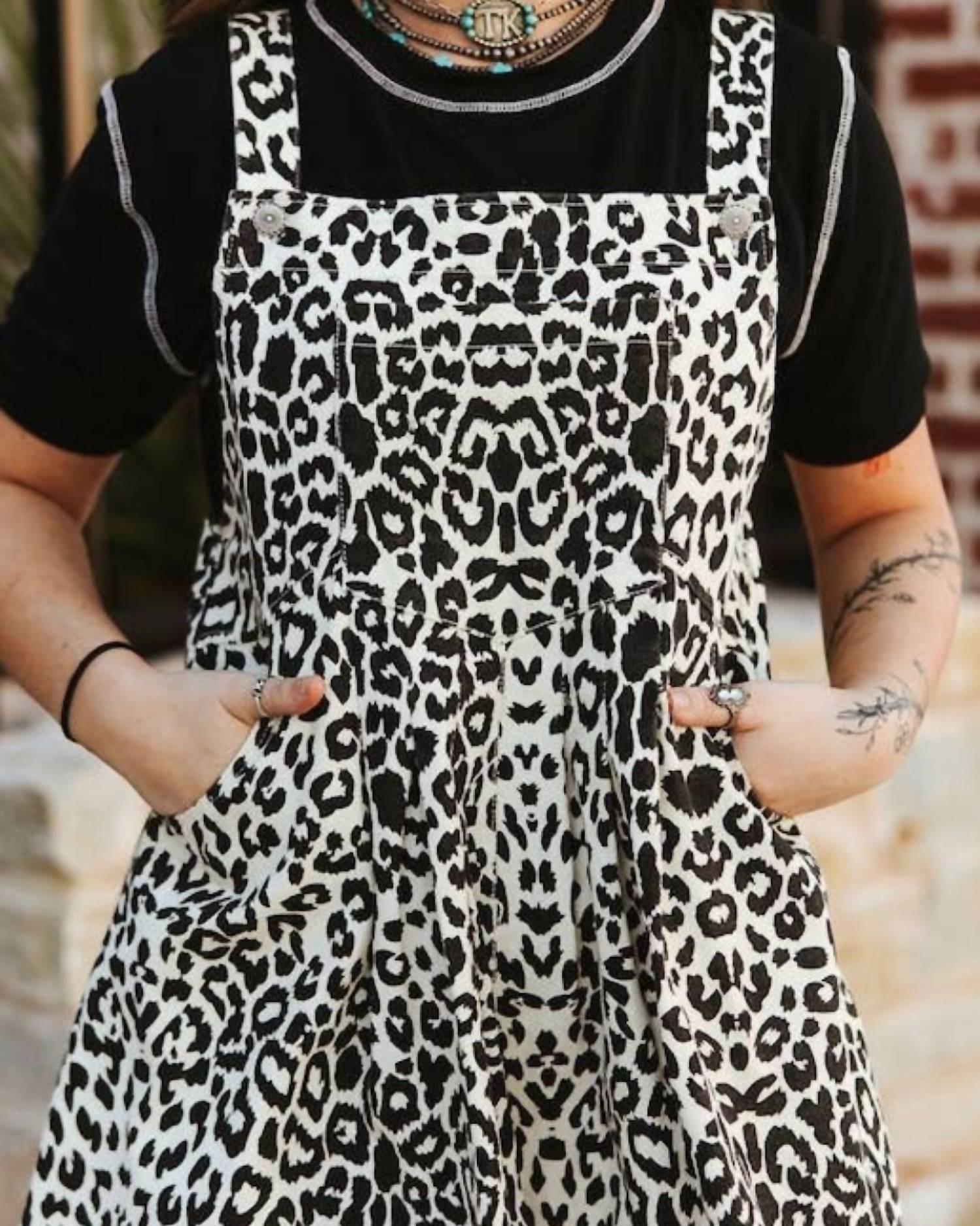 Lucky & Blessed - Wild Canyon Leopard Overall Romper
