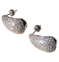LUV AJ Women's Pave Gia Teardrop Earrings in silver - women's jewelry