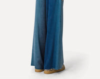 Forte Forte - Degrade Denim Velvet Wide Leg Pant
