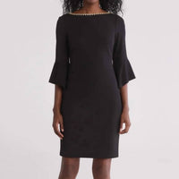 Vince Camuto - Scuba Crepe Jewel Sheath Dress