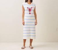 Able - Striped Lobster Sweater Midi Dress