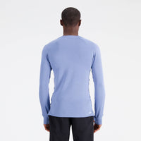 New Balance Men's Qspeed 1ntro Long Sleeve in myl - men's long sleeve top - detail view