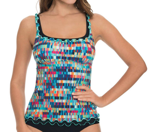 Profile By Gottex - Matrix Ruffle Tankini Top