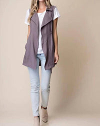 Entro - Trench Dropped Lapel Vest