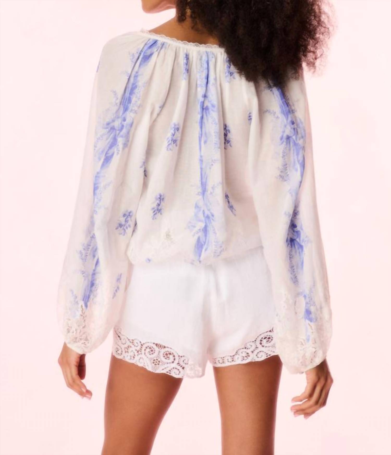Loveshackfancy - Dresner Cotton Lace-trimmed Blouse