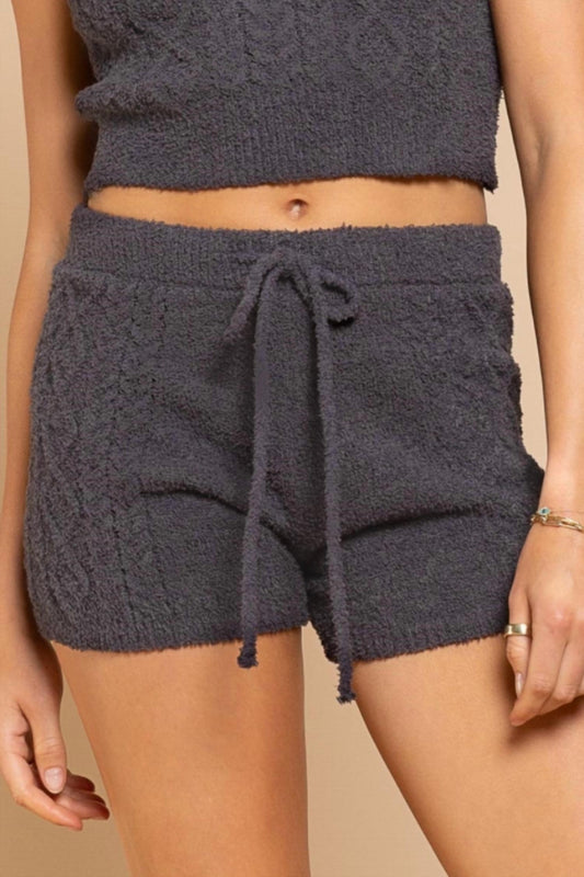 Cozy Knit Cable Shorts