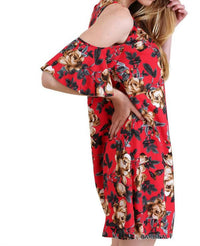 Umgee - Floral Cold Shoulder Dress