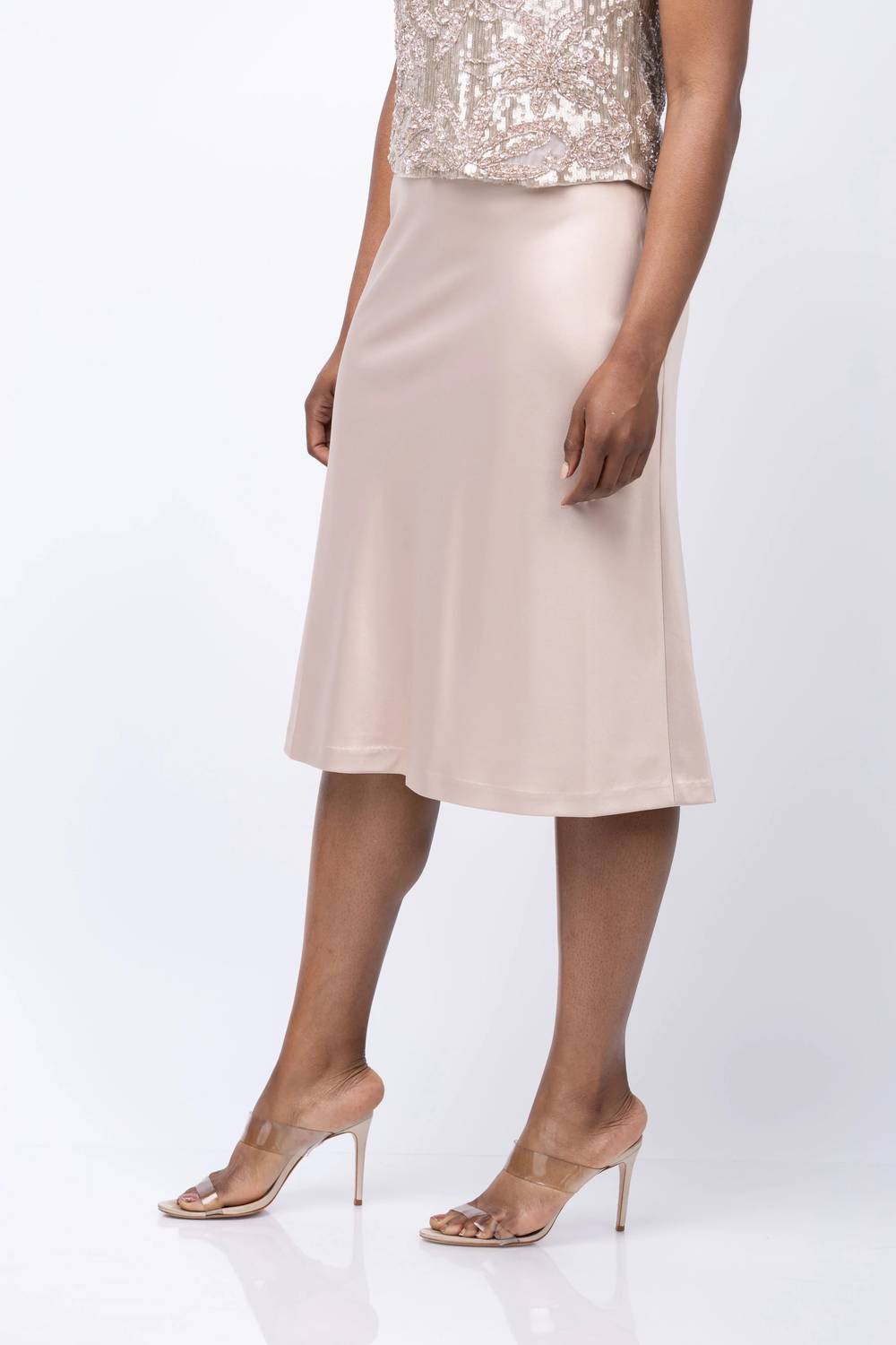 Emily Shalant - Matte Satin Midi Skirt