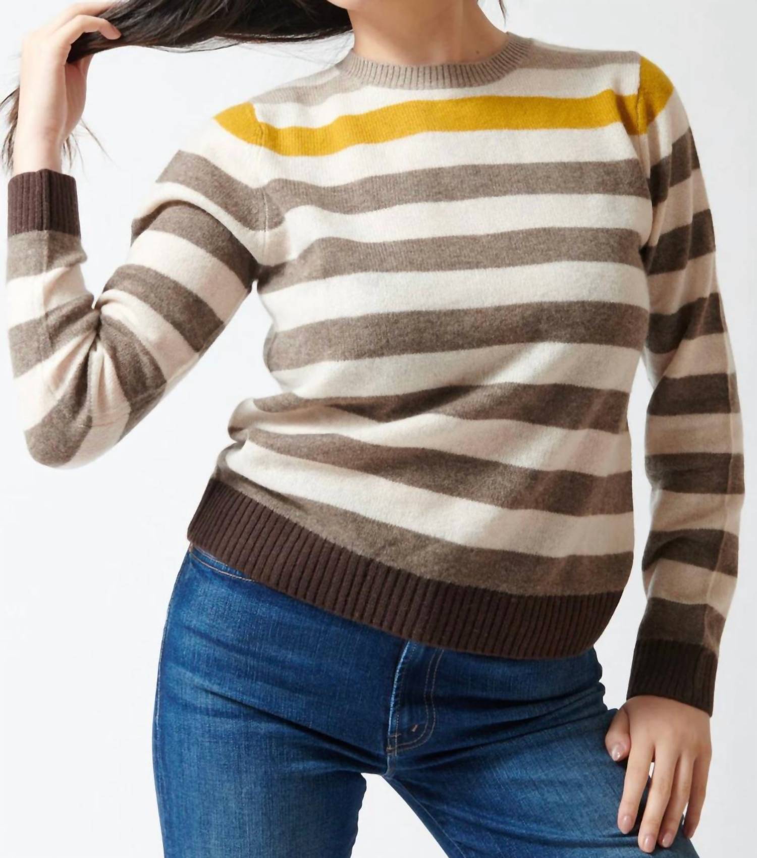 Jumper1234 - Gradient Stripe Crew Top