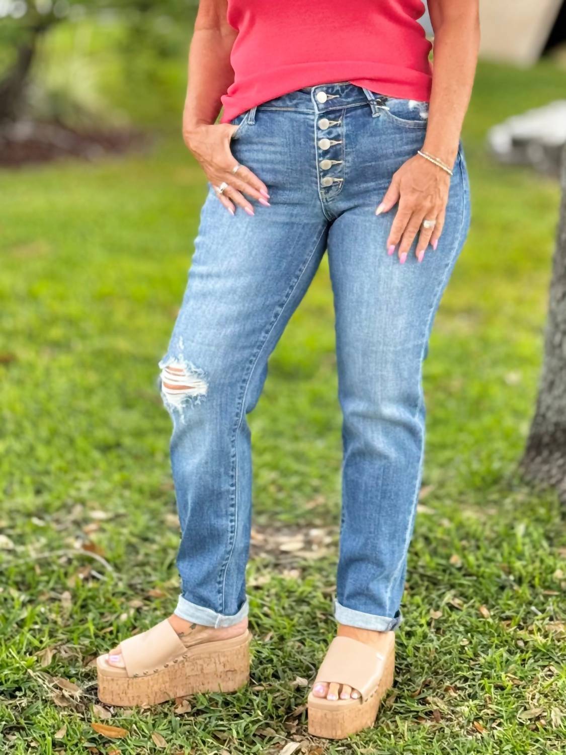 Judy Blue - Gotta Have 'em Destroyed Boyfriend Jeans