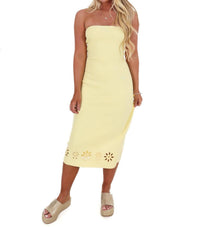 Le Lis - In the Sun Eyelet Tube Sweater Dress