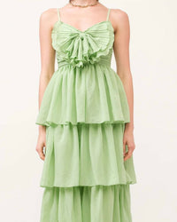 Sofie The Label - Strappy Tiered With Pleated Bow Dress