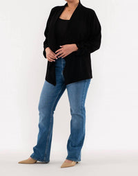 Blu Pepper - Breeze Rouched Sleeve Blazer - Plus