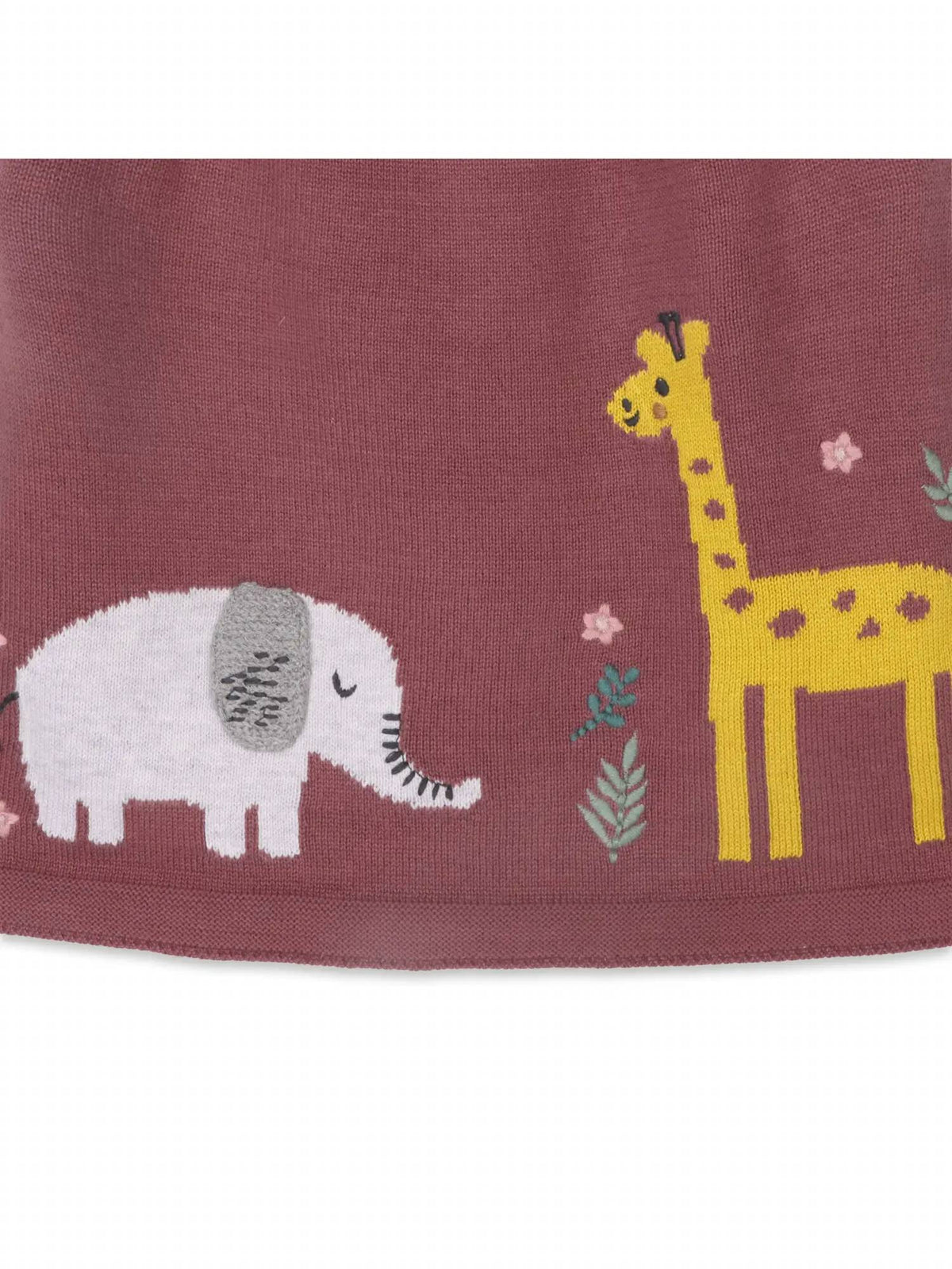 Viverano Organics - Girl's Giraffe Elephant Buddy Tunic Dress And Bodysuit